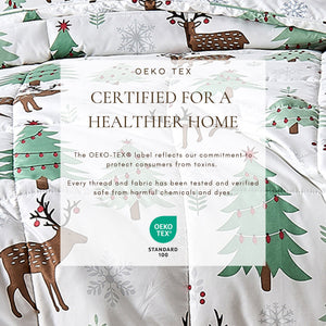 Reversible Christmas Comforter and Sham Set - Holiday / Lodge Odette Collection