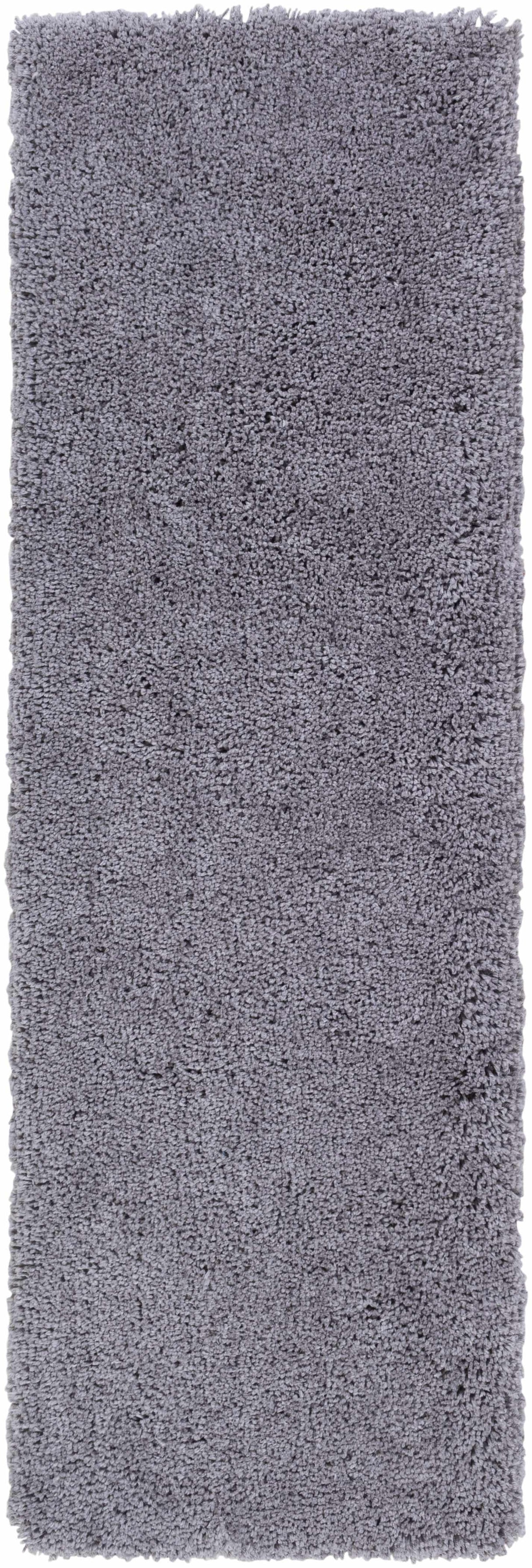 Tingly Solid Grey Shag Rug - Clearance