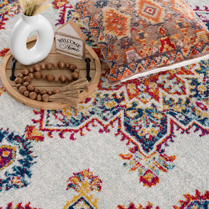 Istanbul Medallion Orange Area Rug - Clearance