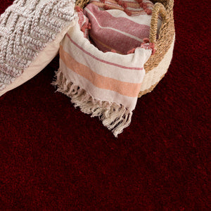 Heavenly Solid Red Plush Rug - Clearance