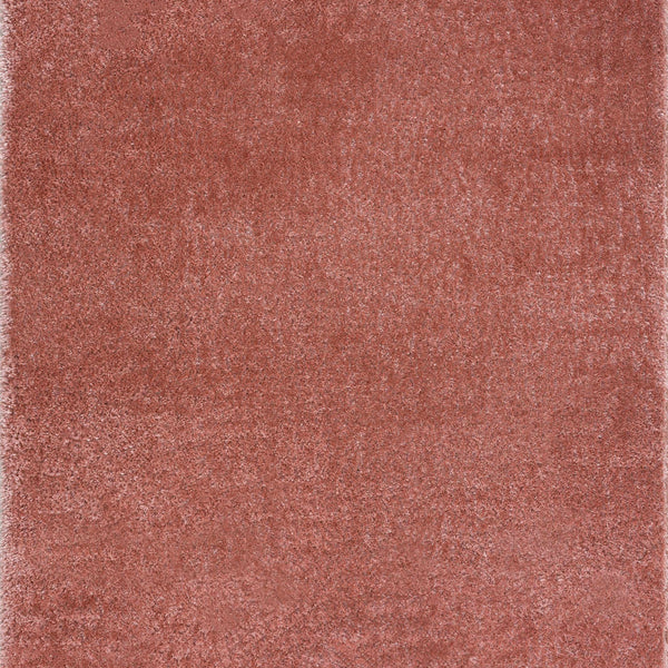 Rosava Dusty Pink Subtle Wavy Abstract Modern Minimalist Polyester Machine Woven Area Rug - Clearance