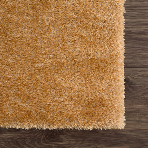 Heavenly Solid Mustard Plush Rug - Clearance
