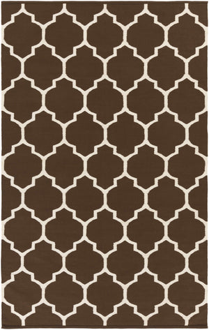 Ragan Brown Trellis Cotton Rug - Clearance
