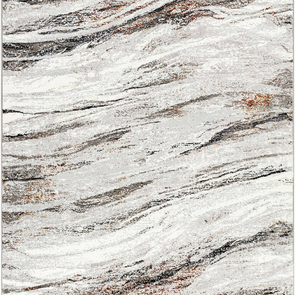 Glain Gray & Brown Marble Area Rug - Clearance