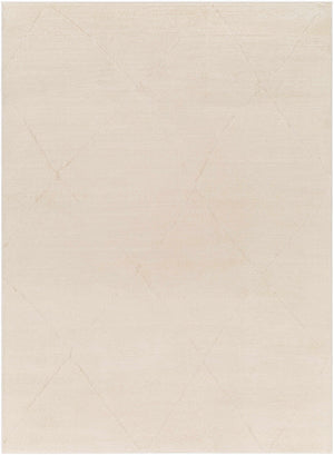 Aldis Cream Plush Textured Washable Rug