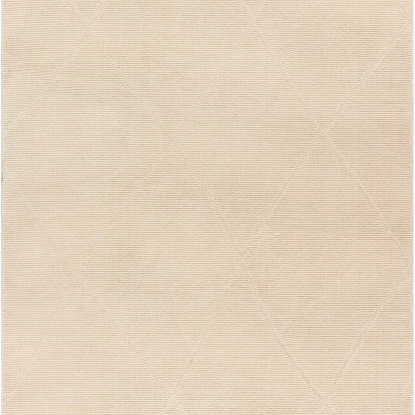 Aldis Cream Plush Textured Washable Rug
