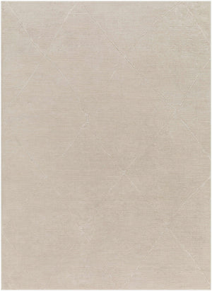 Aldis Tan Plush Textured Washable Rug  - Clearance