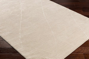 Aldis Tan Plush Textured Washable Rug  - Clearance