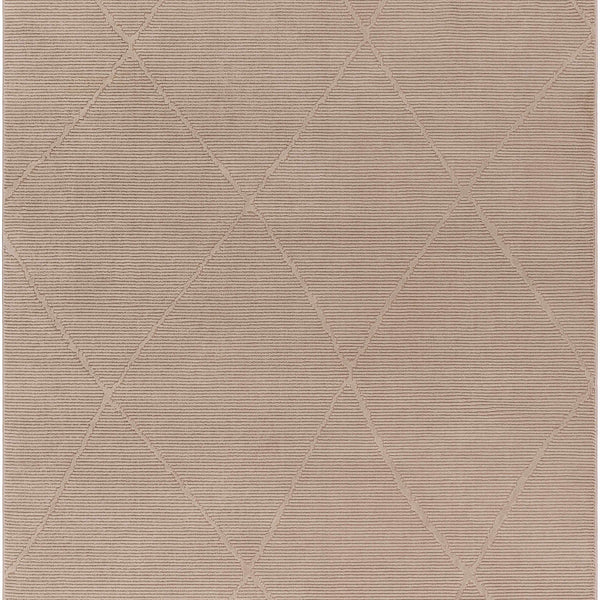 Aldis Tan Plush Textured Washable Rug  - Clearance