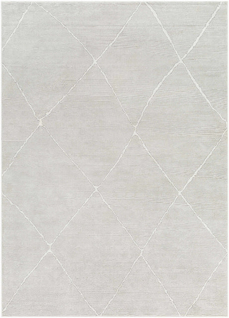 Aldis Grey Plush Textured Washable Rug  - Clearance