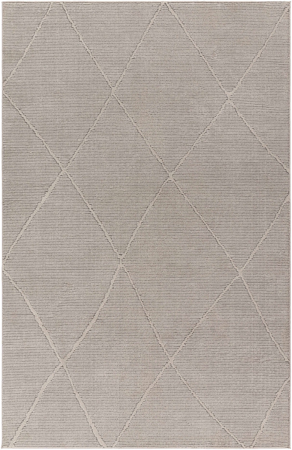 Aldis Grey Plush Textured Washable Rug  - Clearance
