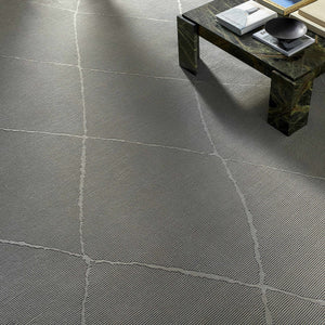 Aldis Grey Plush Textured Washable Rug  - Clearance