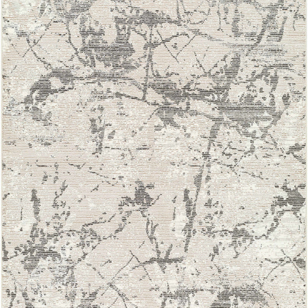 Ianto Gray Marble Washable Area Rug