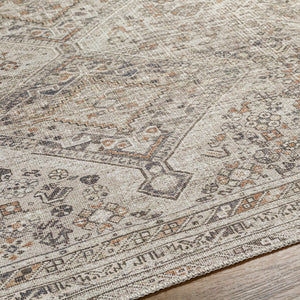 Barny Beige Flat Pile Washable Rug
