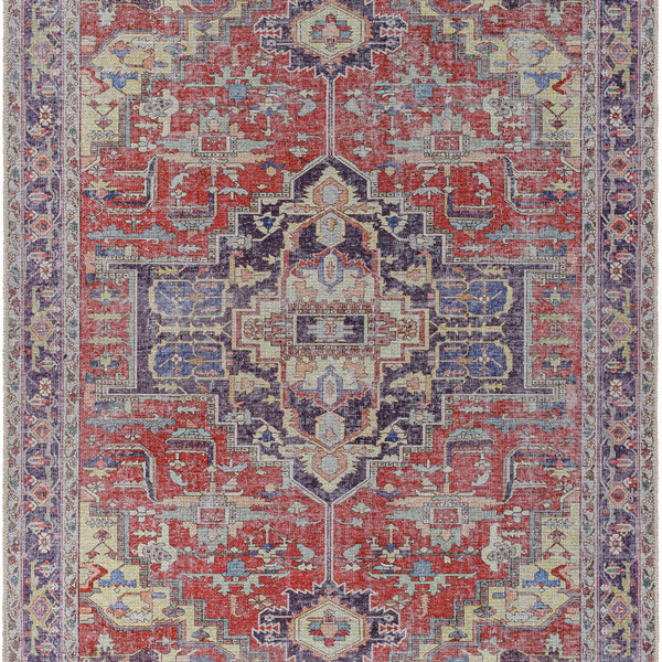 Reza Red Washable Rug - Clearance