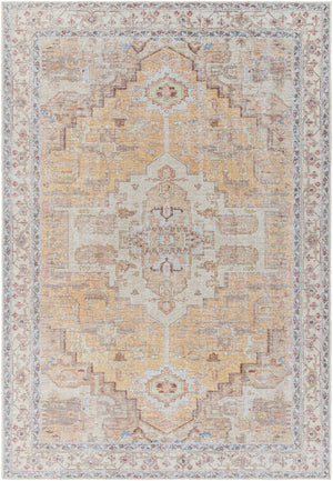 Reza Mustard Washable Rug - Clearance