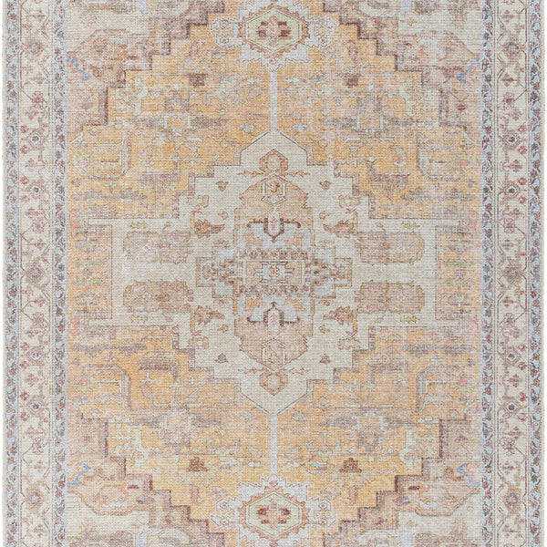 Reza Mustard Washable Rug - Clearance