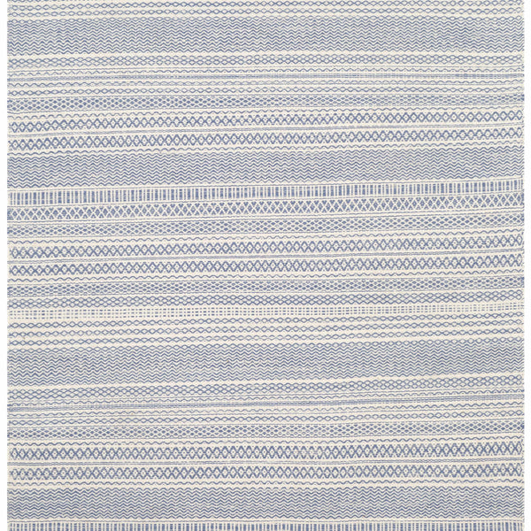 Sanc Blue/Cream Flatweave Wool Rug - Clearance