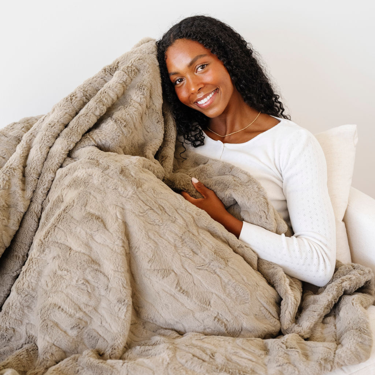 Saranoni PATTERNED FAUX FUR XL THROW BLANKETS - view 62