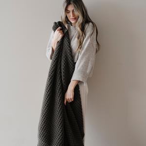 Waffle Knit XL Throw Blankets | Saranoni