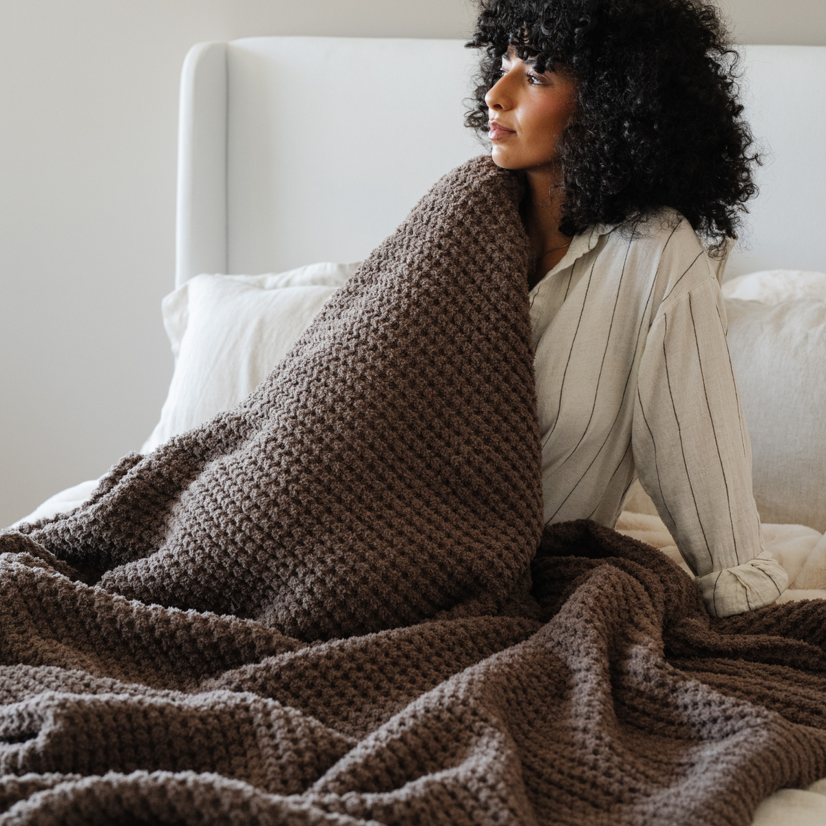 Waffle Knit XL Throw Blankets | Saranoni