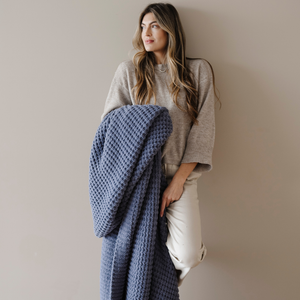 Waffle Knit XL Throw Blankets | Saranoni