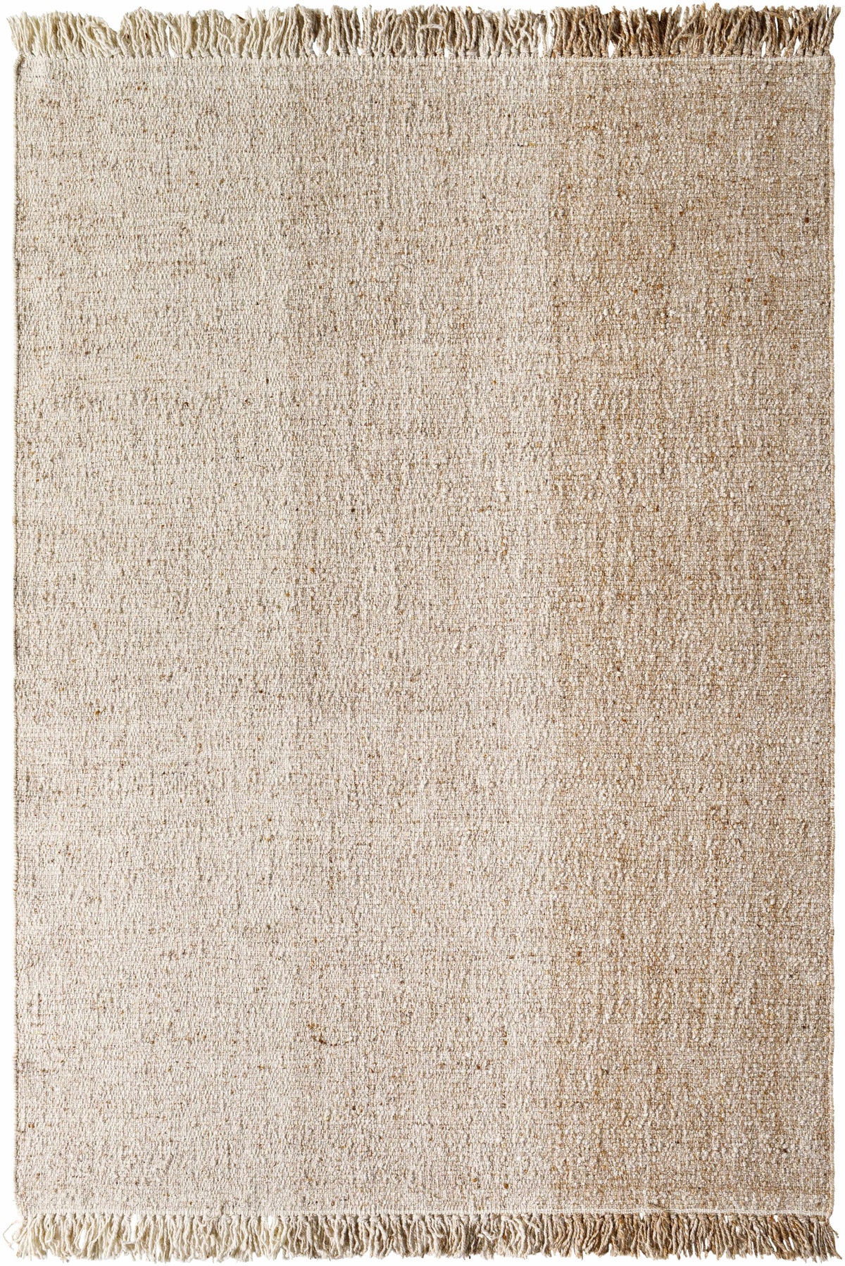 Penha Beige Monochrome Wool Area Rug - Clearance