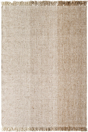 Penha Beige Monochrome Wool Area Rug - Clearance