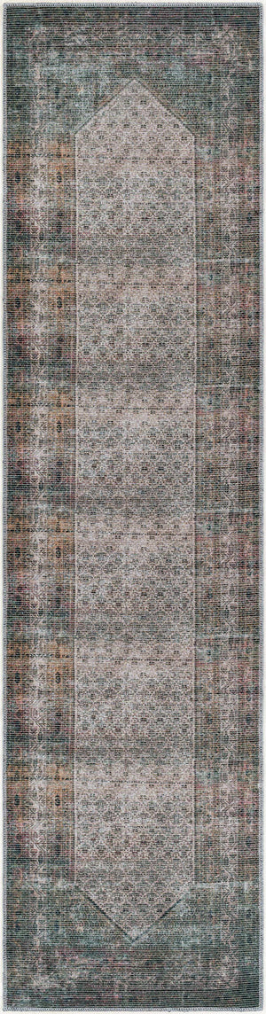 Olive Sariaya Distressed Washable Area Rug - Clearance