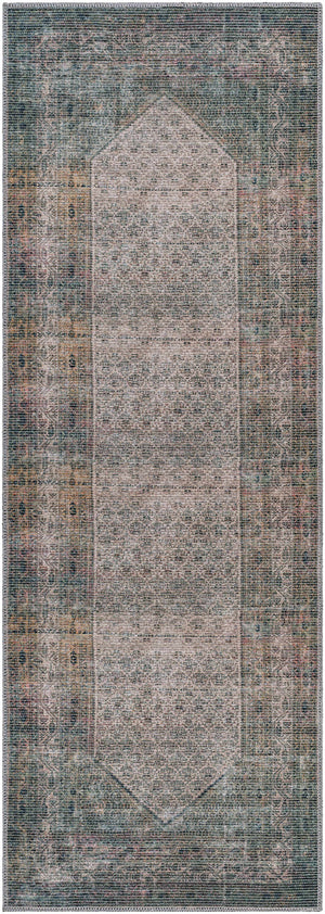 Olive Sariaya Distressed Washable Area Rug - Clearance