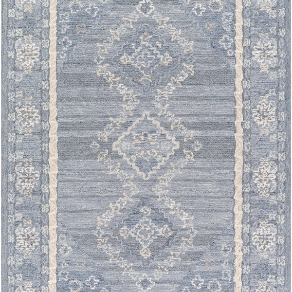 Alena Gray Blue Wool Blend Area Rug - Clearance