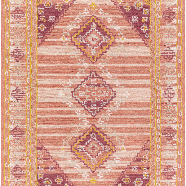 Alena Peach Wool Blend Area Rug - Clearance