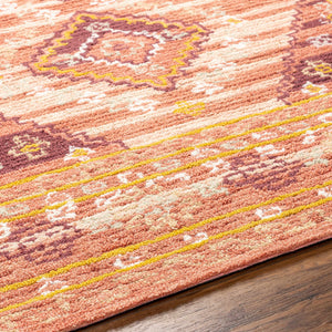 Alena Peach Wool Blend Area Rug - Clearance