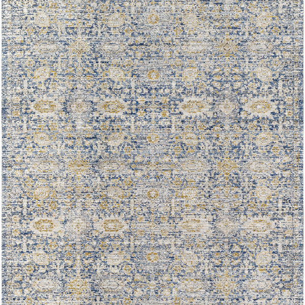 Margaret Damask Blue Washable Area Rug - Livabliss x Becki Owens