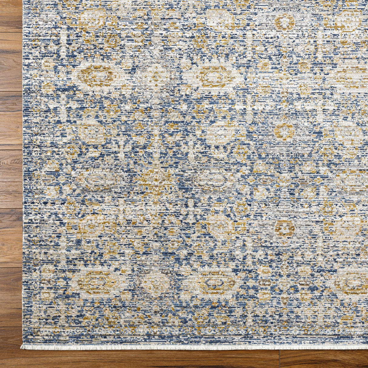 Margaret Damask Blue Washable Area Rug - Livabliss x Becki Owens