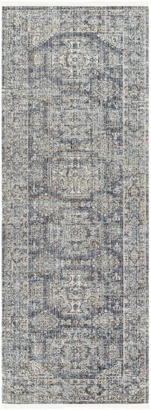 Margaret Medallion Navy Washable Area Rug - Livabliss x Becki Owens