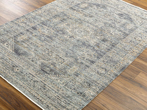 Margaret Medallion Navy Washable Area Rug - Livabliss x Becki Owens