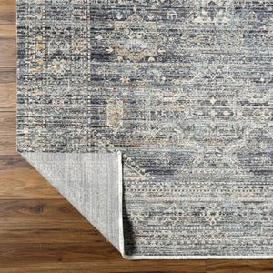 Margaret Medallion Navy Washable Area Rug - Livabliss x Becki Owens