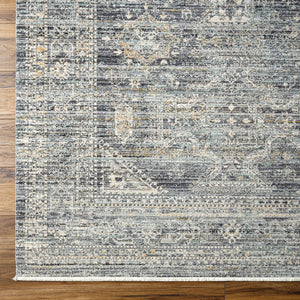 Margaret Medallion Navy Washable Area Rug - Livabliss x Becki Owens