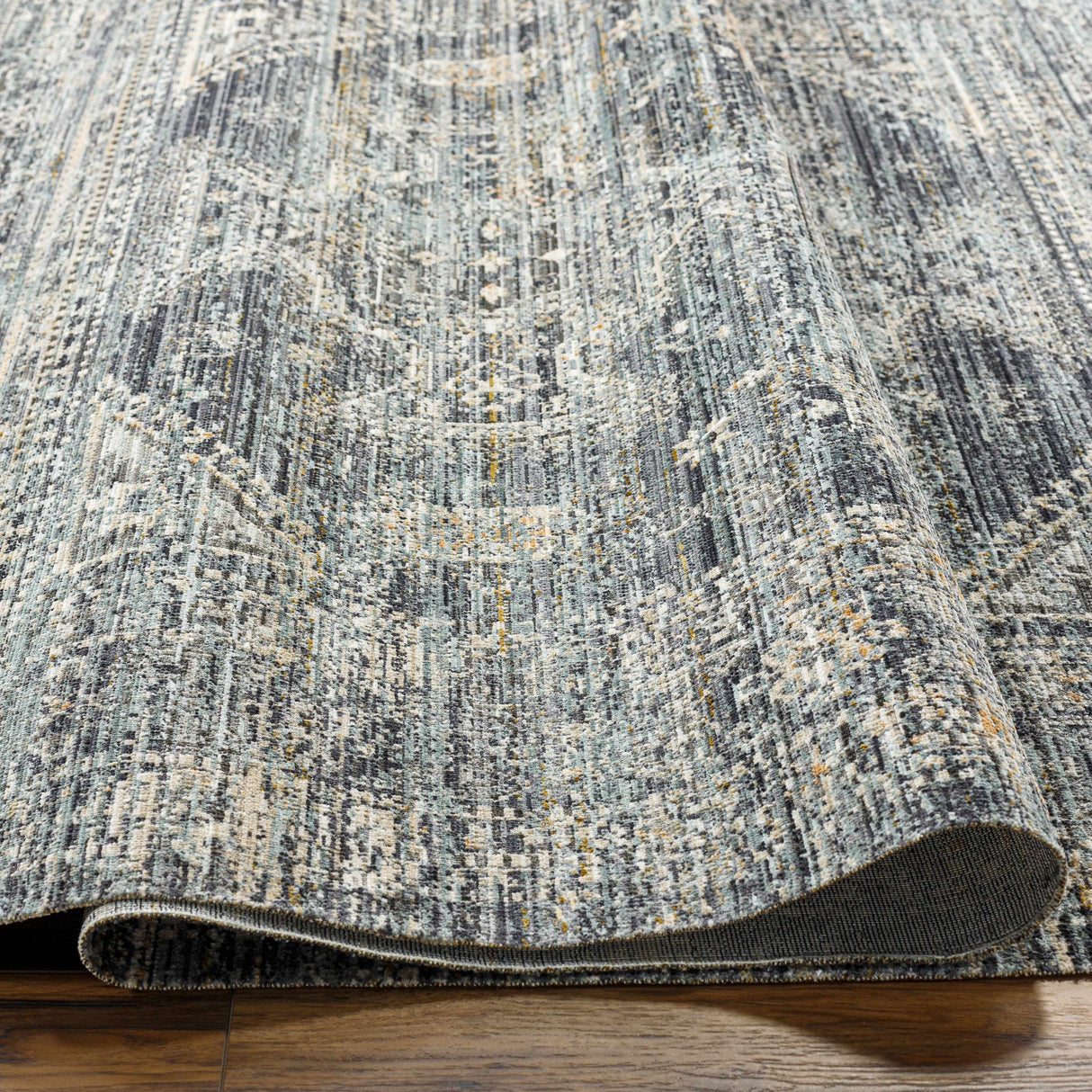 Margaret Medallion Navy Washable Area Rug - Livabliss x Becki Owens