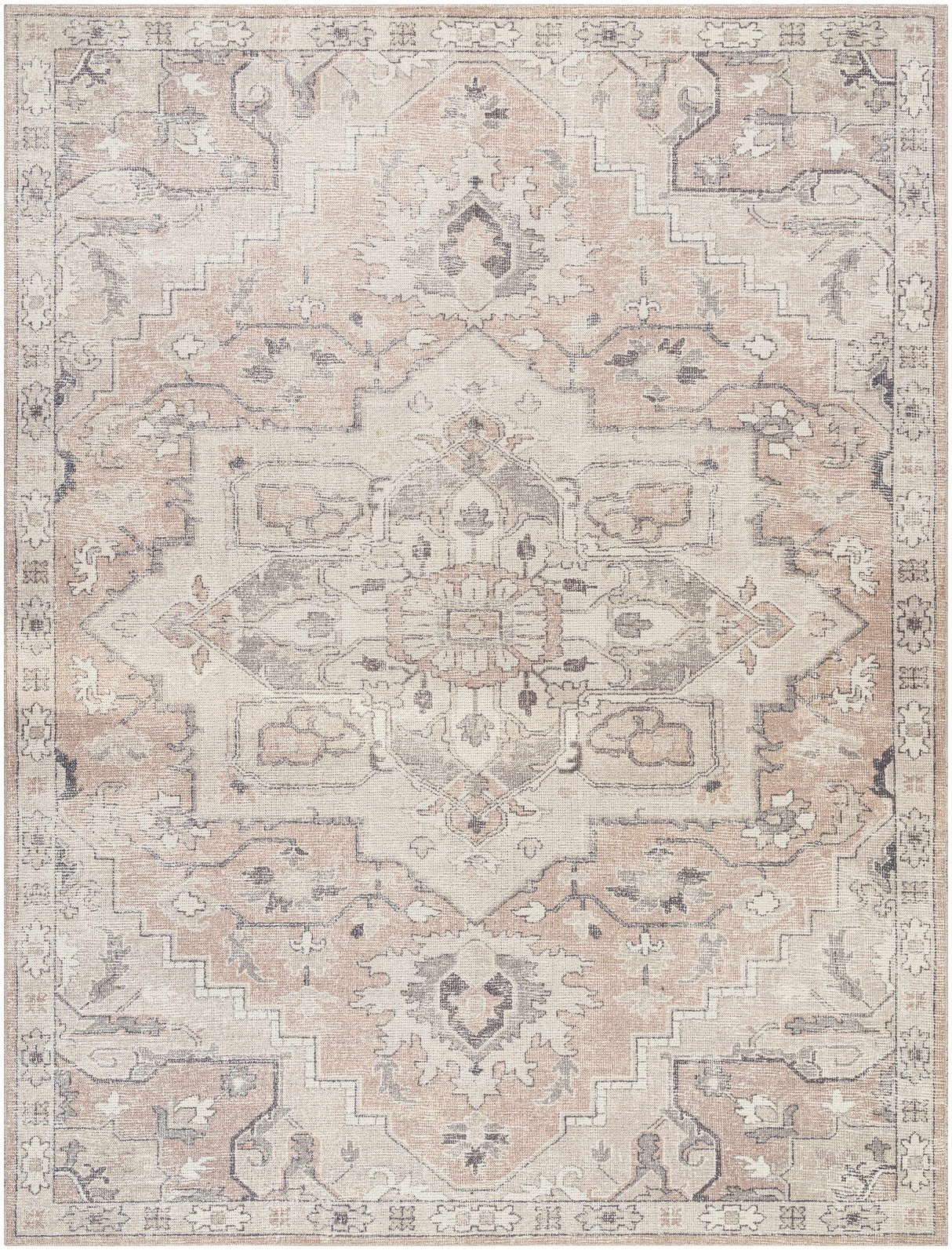 Elle Medallion Taupe Area Rug