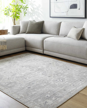 Elle Medallion Light Gray Area Rug