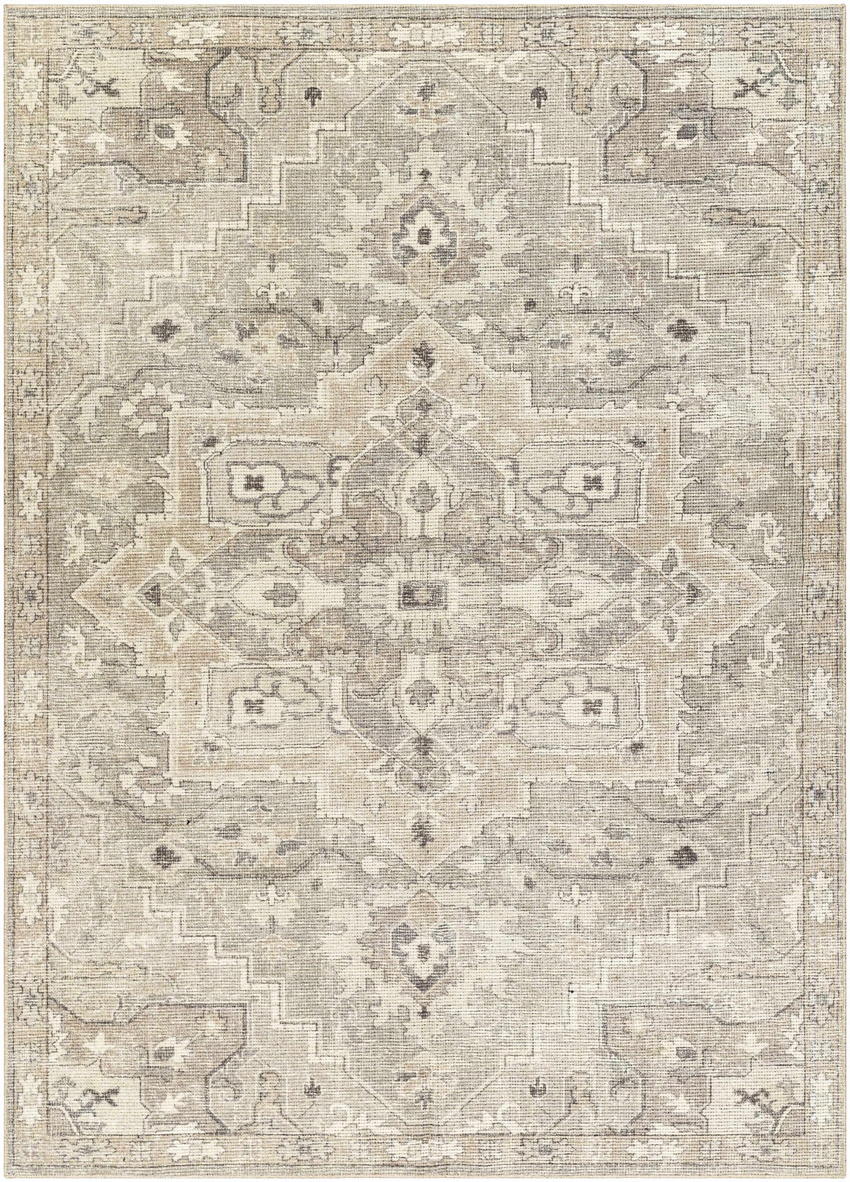 Elle Medallion Light Gray Area Rug