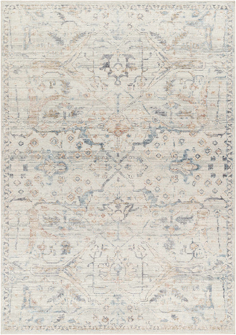 Marlene Damask Off White & Blue Area Rug - Becki Owens x Livabliss
