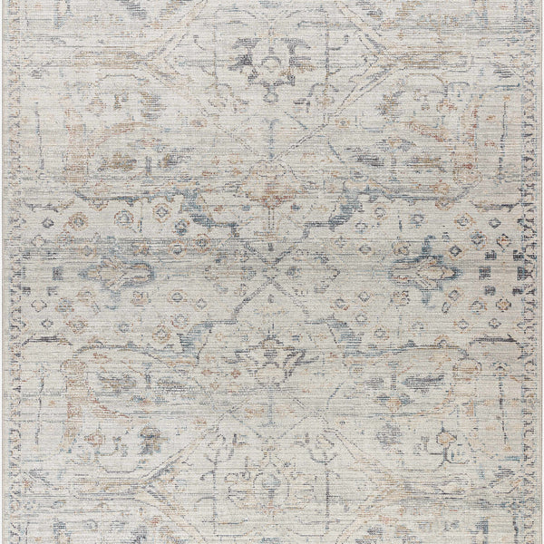 Marlene Damask Off White & Blue Area Rug - Becki Owens x Livabliss