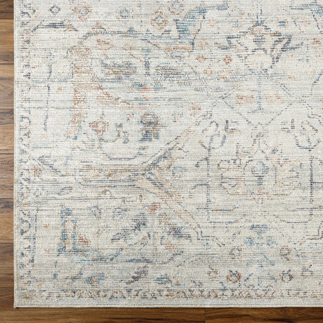 Marlene Damask Off White & Blue Area Rug - Becki Owens x Livabliss
