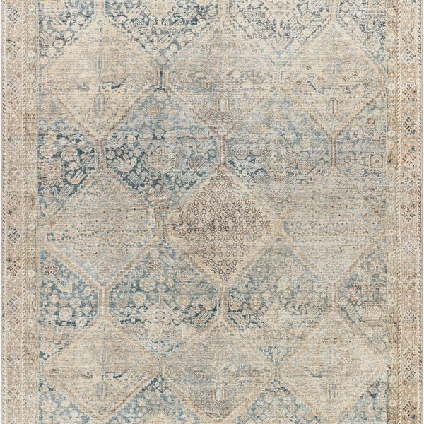 Marlene Medallion Beige & Blue Area Rug - Becki Owens x Livabliss