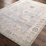 Marlene Damask Cream & Blue Area Rug - Becki Owens x Livabliss