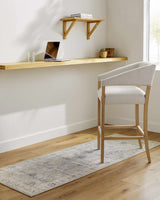 Marlene Damask Cream & Blue Area Rug - Becki Owens x Livabliss