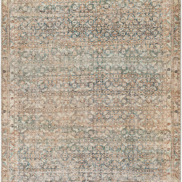 Marlene Damask Beige & Green Area Rug - Becki Owens x Livabliss